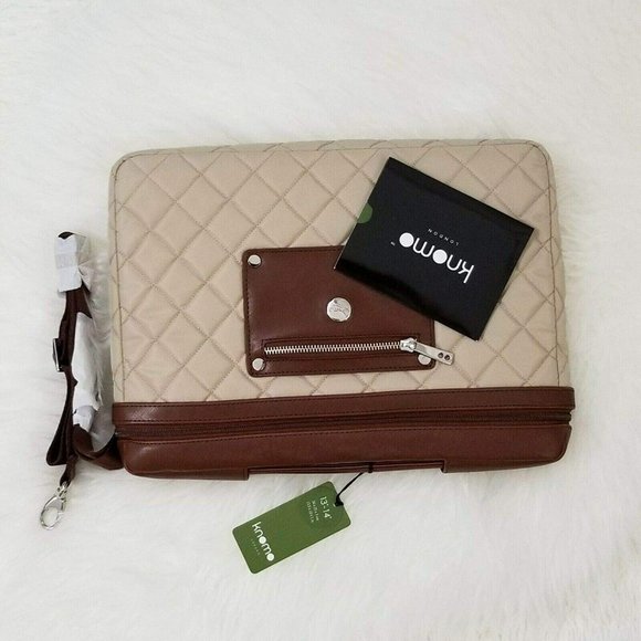 Knomo of London Women's Bayswater Slim 13" -14'' Laptop/Tablet Sleeve Parchment. - Picture 4 of 8